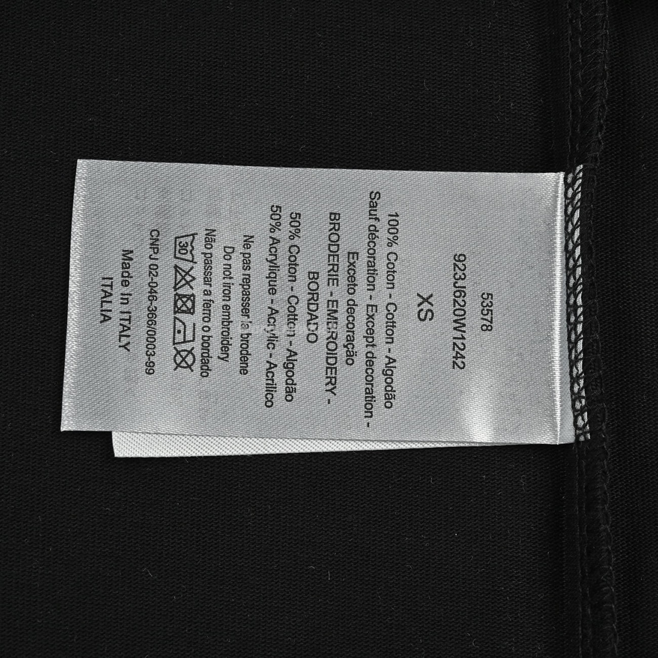 Dior Classic Letter Pin Embroidered Round Neck Short Sleeved T Shirt (2) - www.newkick.org